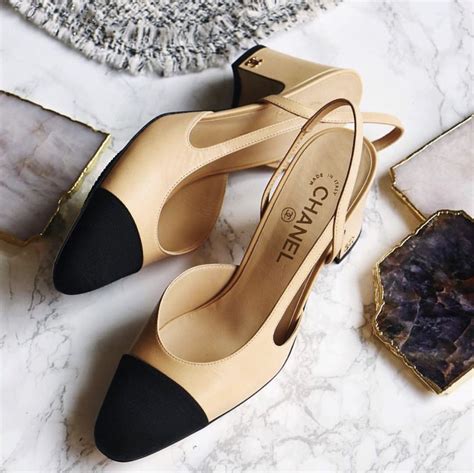 chanel inspired shoes|chanel style slingback shoes.